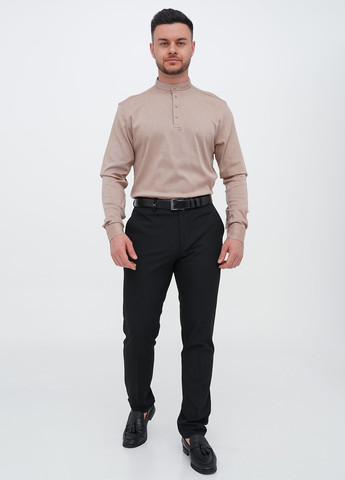 Бежевая кэжуал, классическая рубашка однотонная Trend Collection