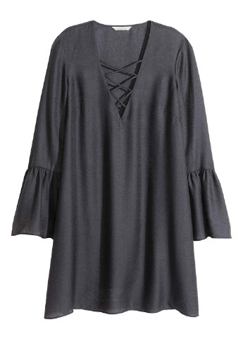 Темно-сіра кежуал сукня а-силует H&M однотонна
