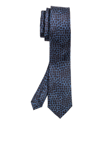 Галстук H&M стандартный геометрический синий шелк