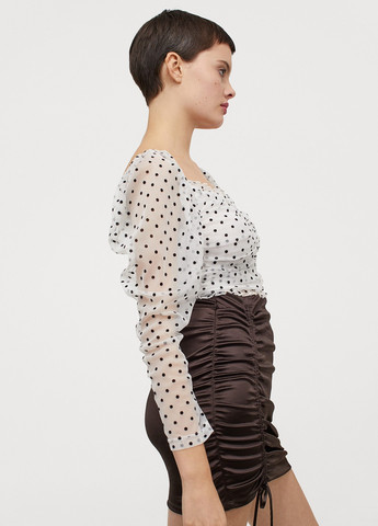 Темно-коричневая кэжуал однотонная юбка H&M