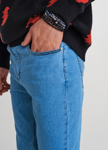 Голубые демисезонные скинни джинсы befree