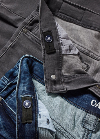 Комбинированные демисезонные зауженные джинсы (2 шт.) C&A