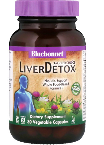 Комплекс для Детоксикации Печени, Liver Detox, Targeted Choice,, 30 растительных капсул Bluebonnet Nutrition