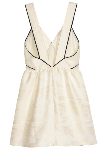 Молочное коктейльное платье колокол, с открытой спиной H&M однотонное