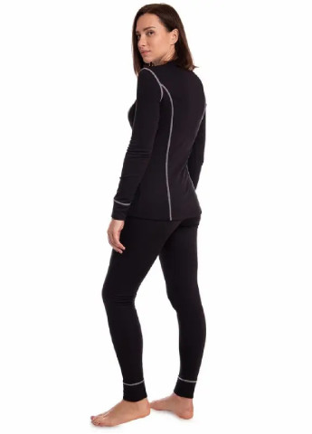 Комплект жіночої термобілизни термоодяг костюм кальсони лонгслів для холодної погоди (473295-Prob) Чорний з сірим S Unbranded (254309271)