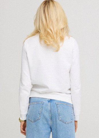 Белый світшот жіночій basic /no flis/ YAPPI (254658615)