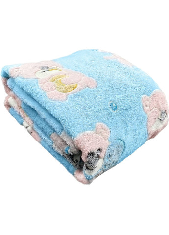 Дитячий плед, що світиться в темряві, покривало ковдра мікрофібра 100х135 см (473628-Prob) Блакитний з ведмедиками Unbranded (255708276)