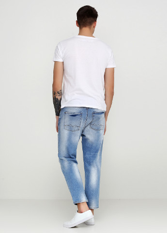 Голубые демисезонные скинни джинсы Blend