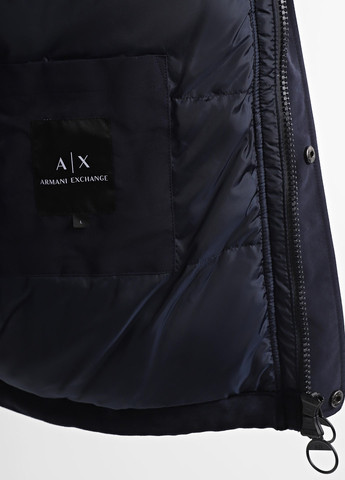 Темно-синяя зимняя куртка Armani Exchange