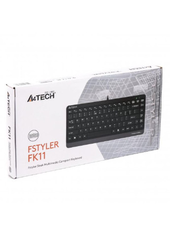 Клавіатура (FK11 USB (Grey)) A4Tech fk11 fstyler compact size usb grey (253468443)