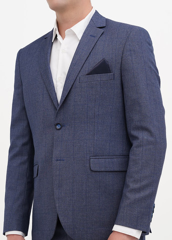 Світло-синій демісезонний костюм (піджак, штани) брючний Federico Cavallini