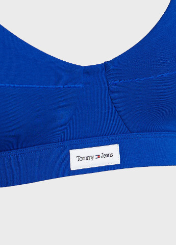 Синій топ бюстгальтер Tommy Jeans без кісточок трикотаж, бавовна