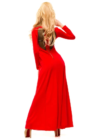 Червона кежуал сукня Lady Style однотонна