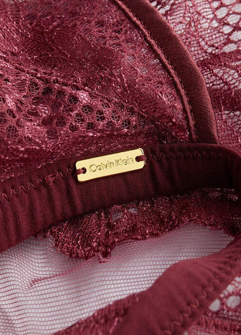 Бордовый триэнджел бюстгальтер Calvin Klein без косточек полиамид