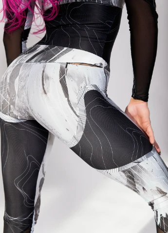 Комбінезон Bona Fide Hi-Tech BodySuit INNOVATION комбінезон-брюки абстрактний сірий спортивний бавовна
