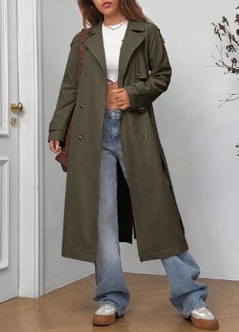 Плащ SHEIN тренчкот на гудзиках демісезон (346790693)