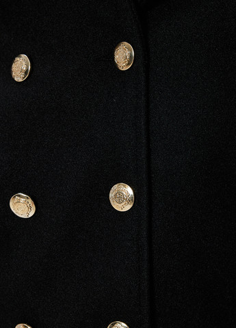 Черное Кэжуал полупальто двубортное KOTON однотонное