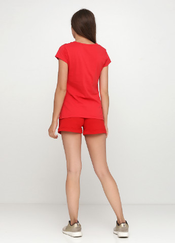 Червоний літній комплект (футболка, шорти) Shik