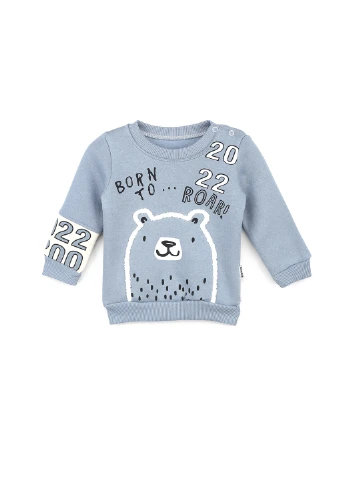 Синій зимній костюм малявка 22156 68 см синій (2000989194910) Mini papi