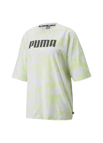 Футболка Summer Graphic Women's Tee Puma однотонная зелёная спортивная хлопок