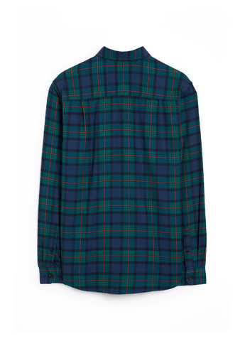 Зеленая кэжуал рубашка в клетку C&A