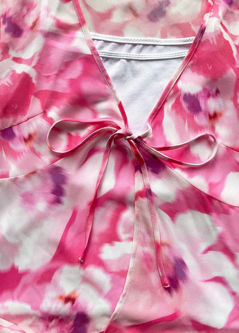 Розовая блуза с баской SHEIN