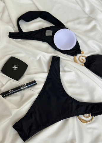 Черный летний раздельный купальник (лиф, трусики) раздельный NOVA VEGA