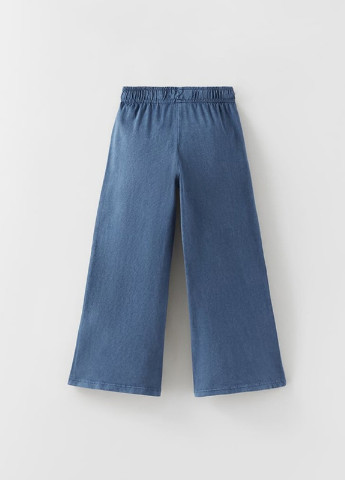 Синие кэжуал демисезонные брюки Zara