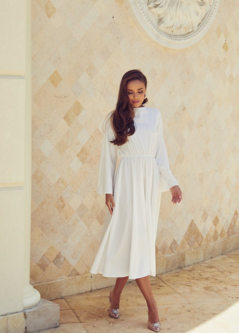 Белое кэжуал платье Gepur однотонное