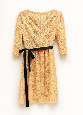 Світло-оранжева кежуал сукня кльош Sassofono однотонна