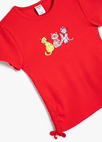 Яскраво-червона літня футболка KOTON