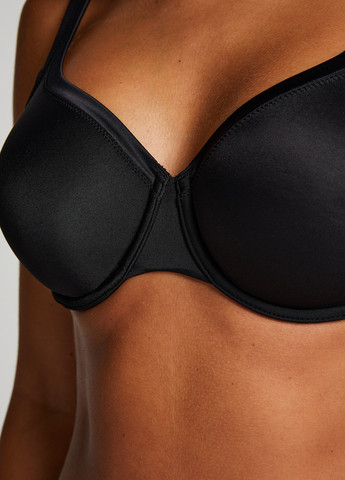 Чёрный балконет бюстгальтер Hunkemoller с косточками полиамид