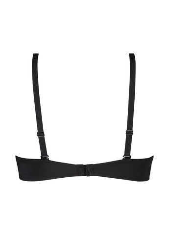 Чёрный балконет бюстгальтер Hunkemoller с косточками полиамид