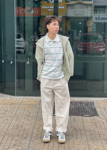 Светло-зеленая демисезонная ветровка Uniqlo