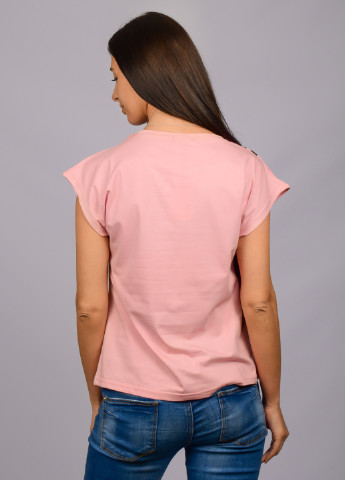 Розовая летняя футболка CAGL