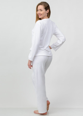 Белая всесезон пижама (лонгслив, брюки) лонгслив + брюки SWEET NIGHT