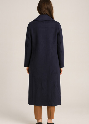 Темно-синее демисезонное Пальто однобортное Sassofono