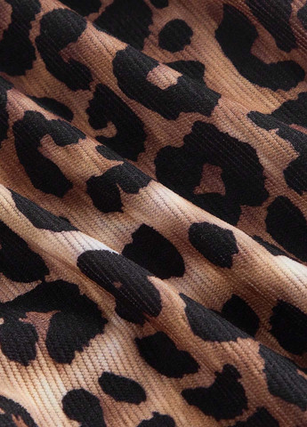 Комбинезон SHEIN комбинезон-брюки леопардовый светло-коричневый кэжуал полиэстер, вельвет