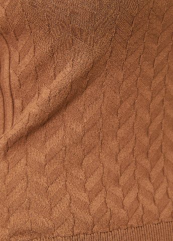 Майка KOTON однотонная светло-коричневая кэжуал вискоза