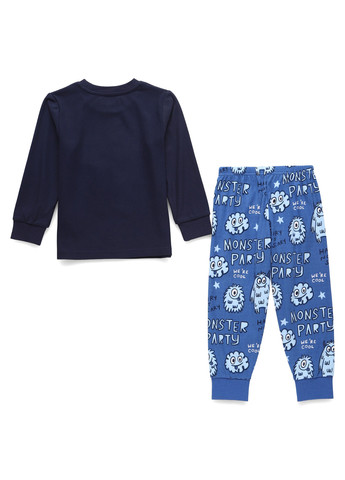 Темно-синяя всесезон пижама (лонгслив, брюки) лонгслив + брюки C&A