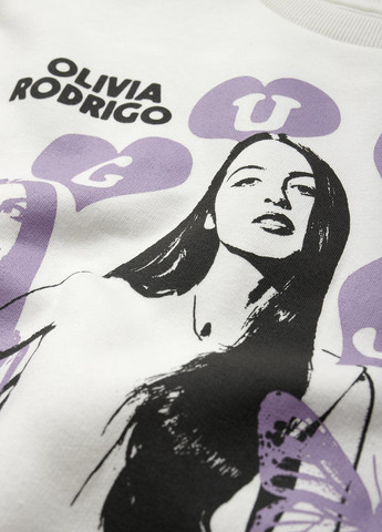 C&A свитшот рисунок белый кэжуал хлопок, трикотаж с начесом