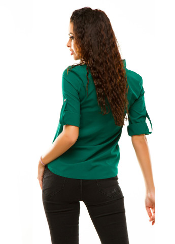 Темно-зелена демісезонна блуза Lady Style