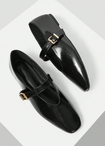 SHEIN Туфли черный з искусственная кожа, китай — демисезон (340109185)