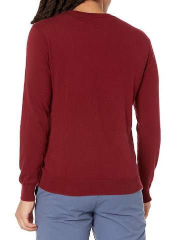 Бордовый демисезонный пуловер пуловер Guess