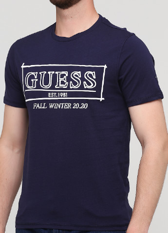 Темно-синя футболка Guess