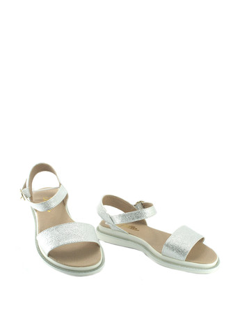 Серебряные босоножки Mila с ремешком