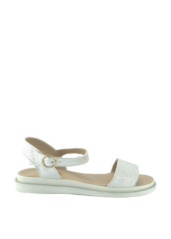 Серебряные босоножки Mila с ремешком