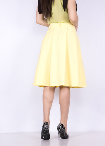 Желтый демисезонный комплект (блуза, юбка) Time of Style