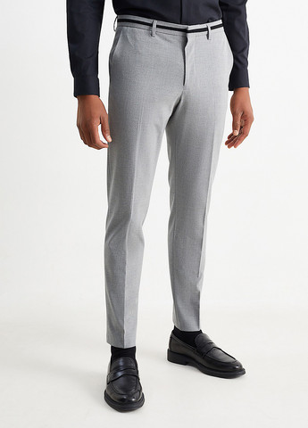 Серые кэжуал демисезонные чиносы брюки C&A