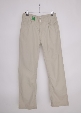 Бежевые кэжуал демисезонные брюки прямые United Colors of Benetton